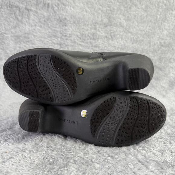 Easy Spirit Caelan Zipper Faux Leather Booties Black Ankle Boots Women's 6.5 M - Picture 5 of 11
